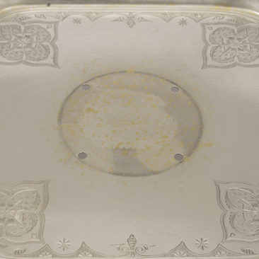 Detail of tray before treatment